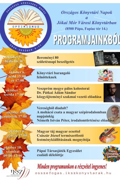 Országos Könyvtári Napok programjai